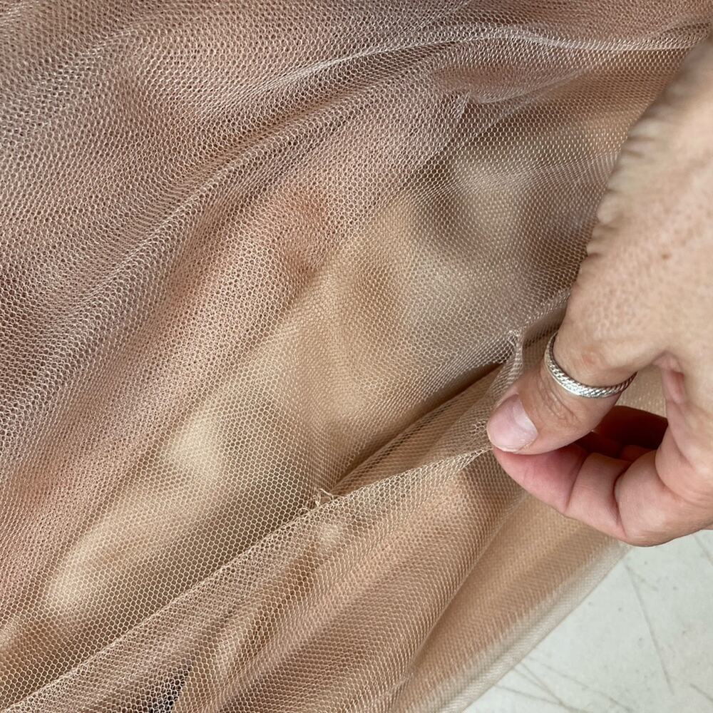 Jenny Yoo Strapless Blush Chiffon Maxi Dress Size 4 Bridesmaid Prom Fairycore - Picture 9 of 16